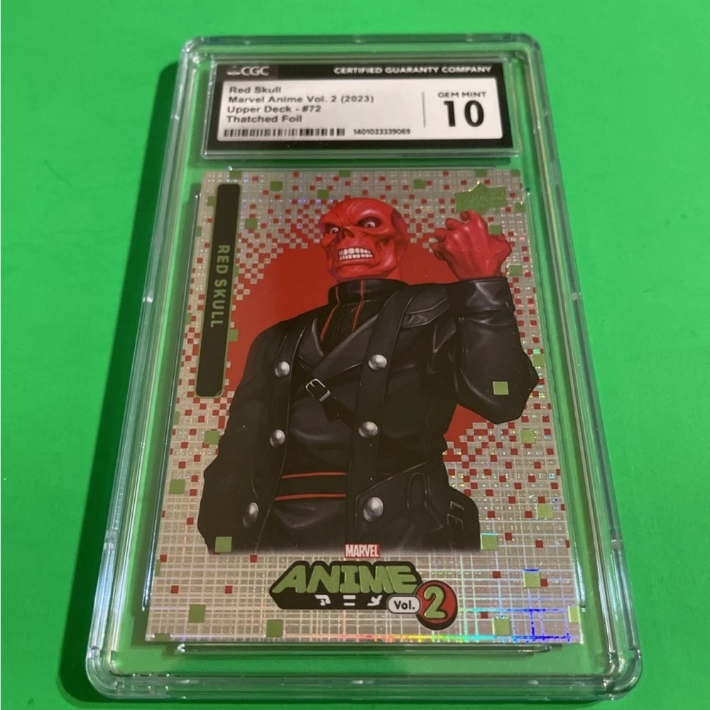 2023 Upper Deck Marvel Anime vol 2 Red Skull Thatched Foil #72 CGC 10!